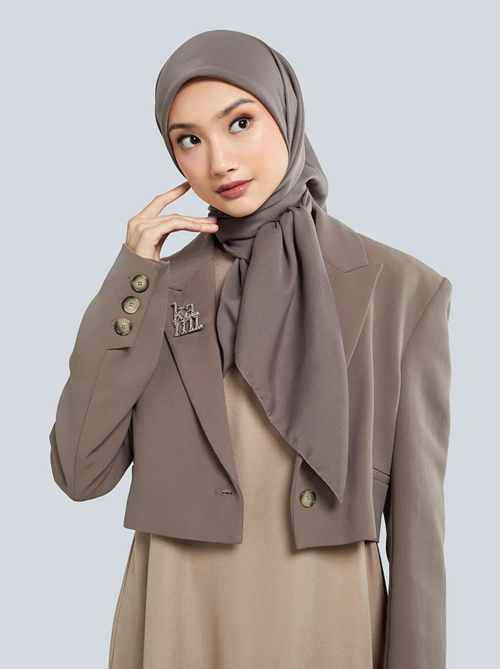 DELICATE PARIS SCARF PLAIN WARM TAUPE