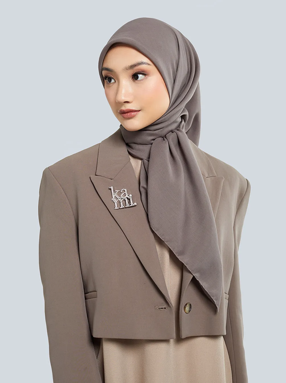 DELICATE PARIS SCARF PLAIN WARM TAUPE