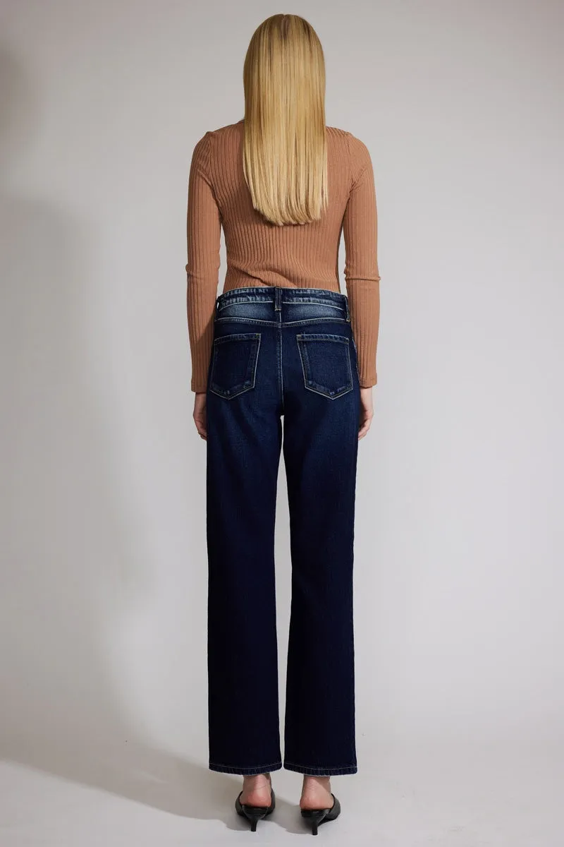 Delores  Premier High Rise Straight Jeans