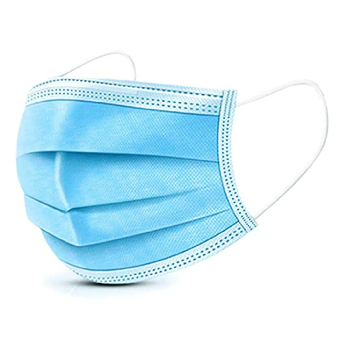 Disposable Eye Mask Dust Breathable Earloop Face Mask Comfortable Sanitary Mask 3-ply Face Shield - US Stock, blue