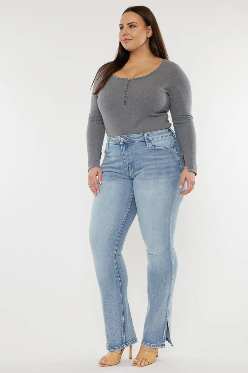 Doreen Mid Rise Y2K Bootcut Jeans (Plus Size)