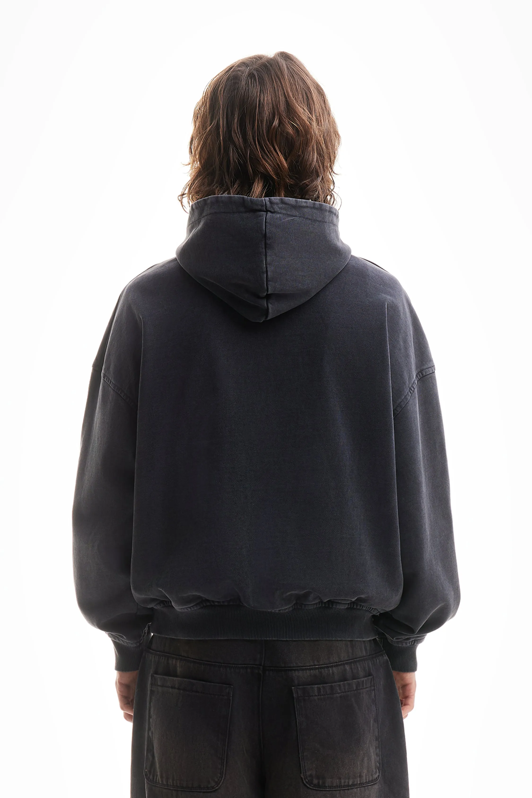 DYSTOPIA BLACK WASHED HOODIE