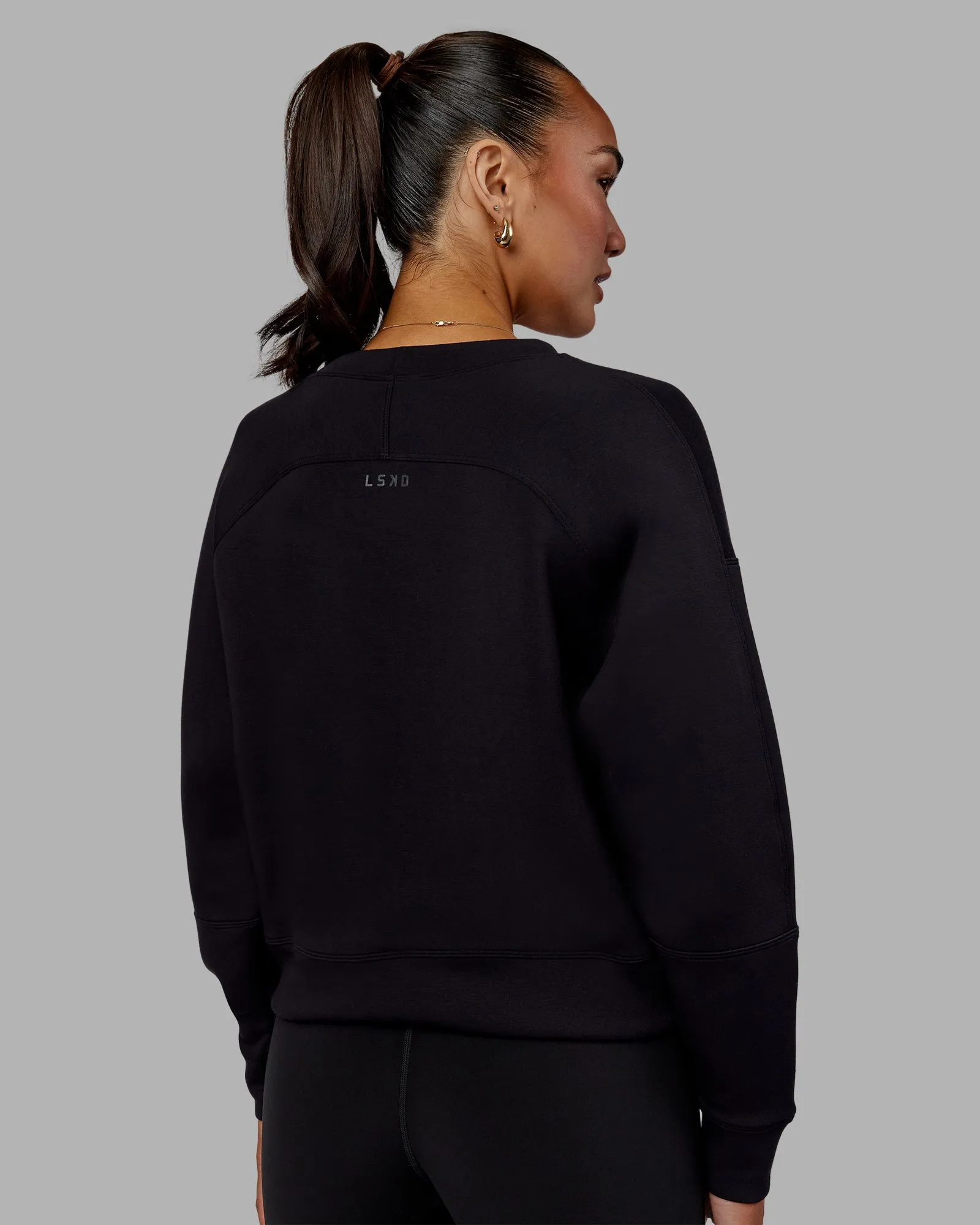 Elevate SoftTouch Crew Neck Sweater - Black-Black