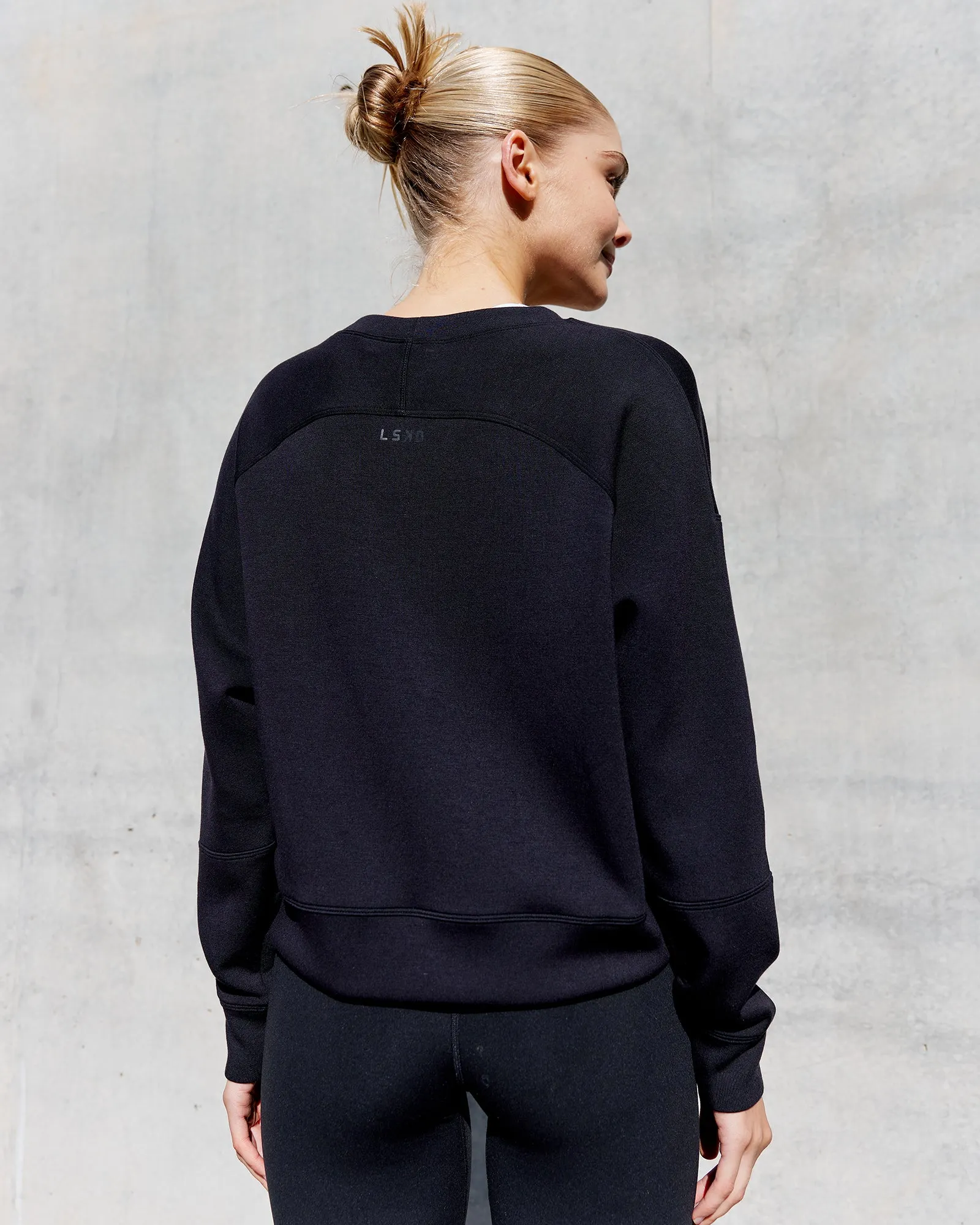 Elevate SoftTouch Crew Neck Sweater - Black-Black