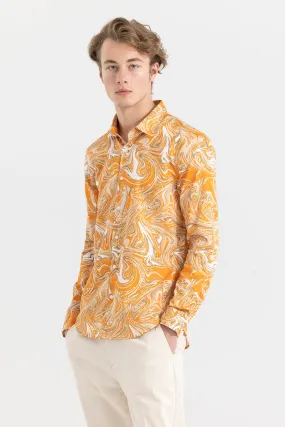 Encaustic Orange Shirt