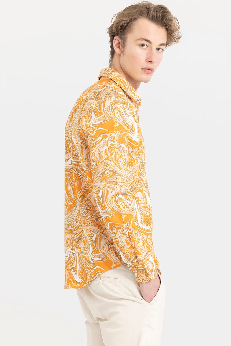 Encaustic Orange Shirt