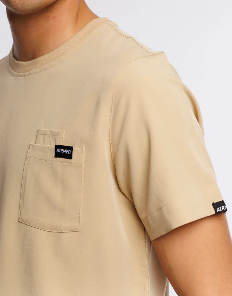 Essential Crewneck Scrub Top - Warm Sand