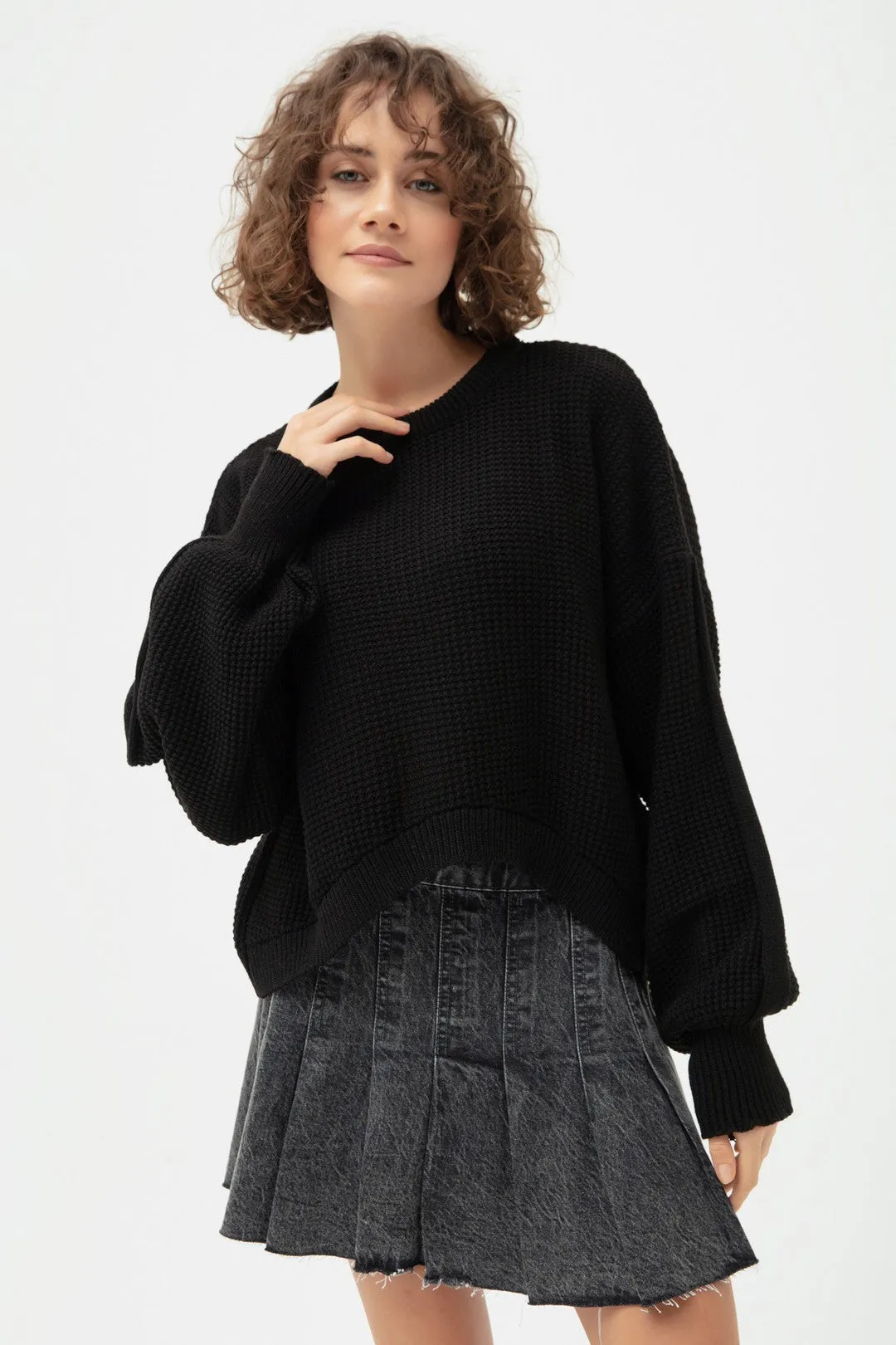 Female Bike Collar Knitwear Sweater