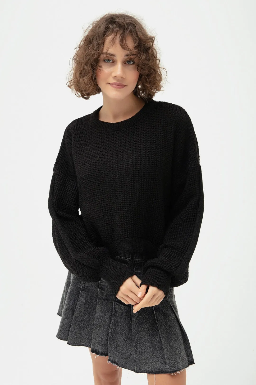 Female Bike Collar Knitwear Sweater