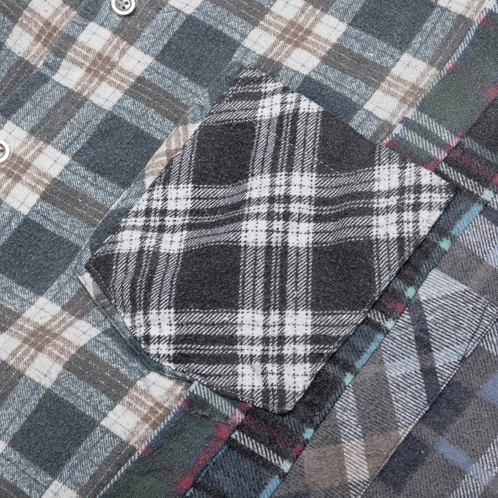 Flannel Shirt 7 Cuts Wide Reflection Shirt - Assorted