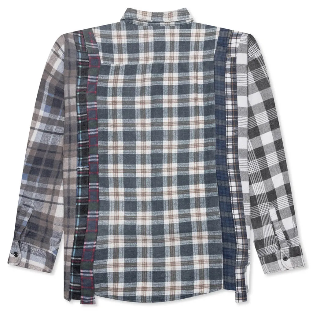 Flannel Shirt 7 Cuts Wide Reflection Shirt - Assorted