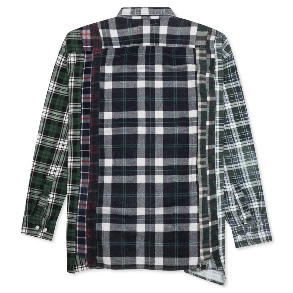 Flannel Shirt 7 Cuts Wide Shirt - Assorted