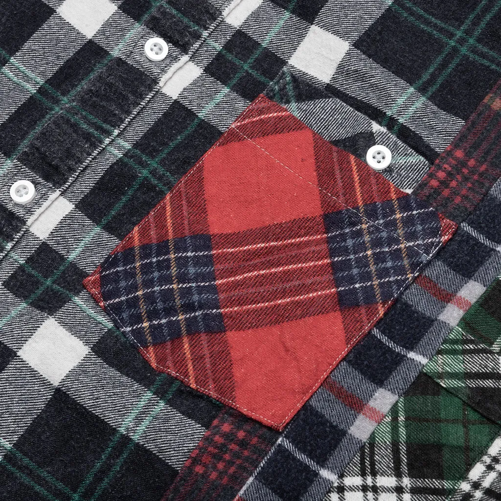 Flannel Shirt 7 Cuts Wide Shirt - Assorted