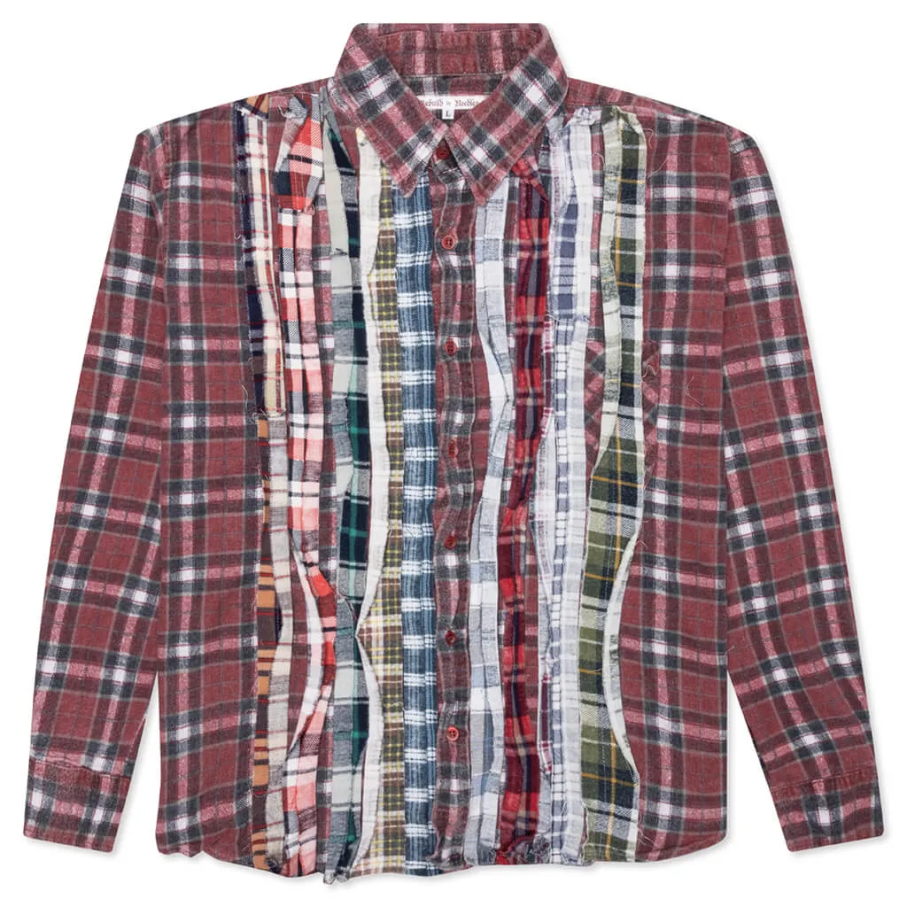 Flannel Shirt Ribbon Shirt - Assorted