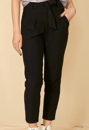 Flexible Pants in Black Fleece