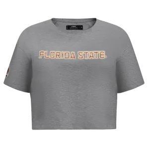 Florida State University NEUTRAL WOMEN'S SJ BOXY TEE (DARK HEATHER GRAY)