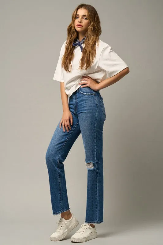 GEMMA HIGH RISE STRAIGHT JEANS [ONLINE EXCLUSIVE]