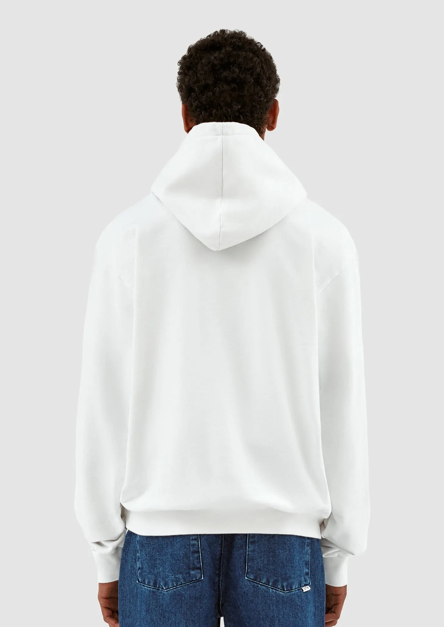 HARMON PIXEL LOGO HOODIE WHITE