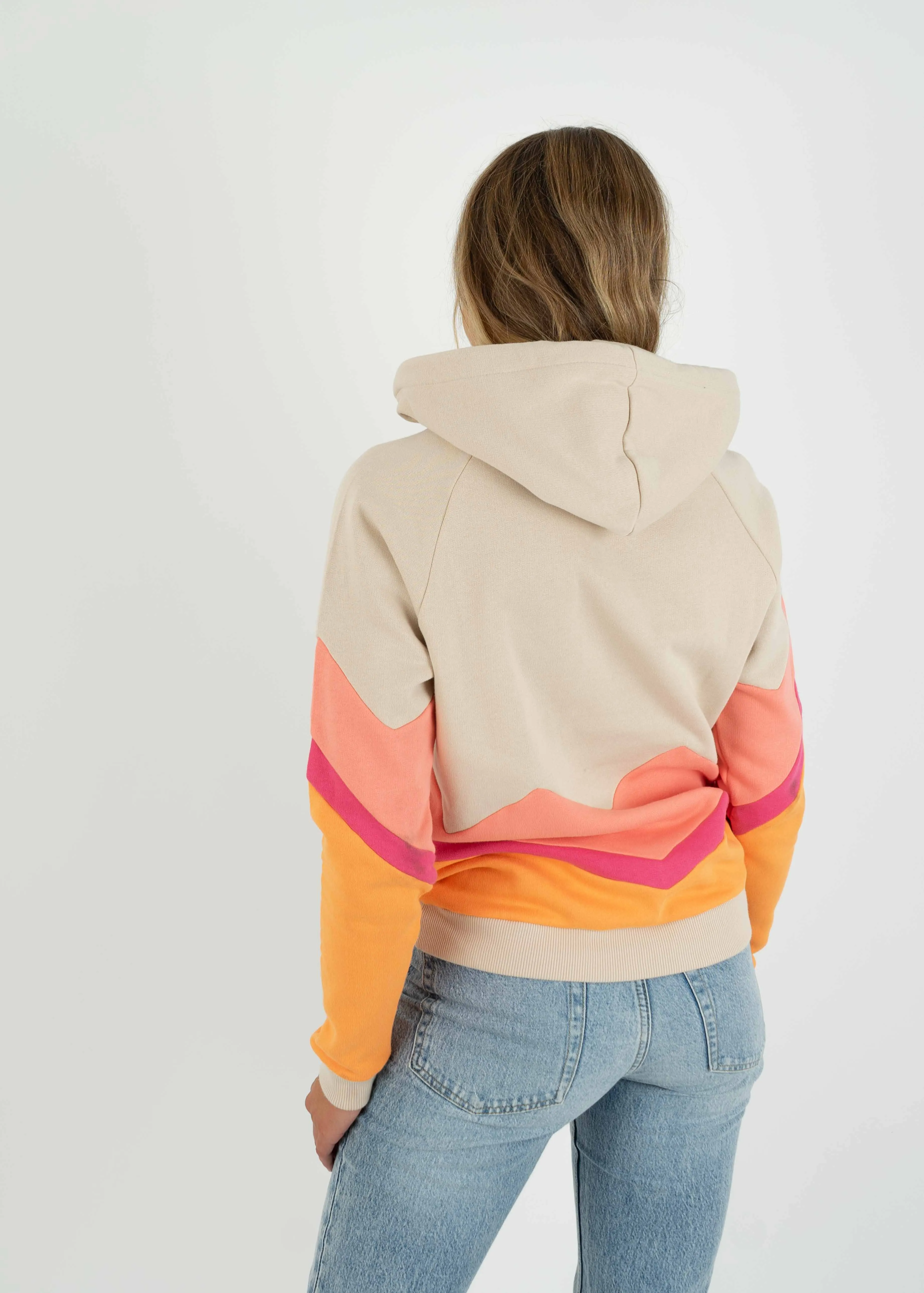 Hoodie BEEVERN SmokeGrey/ShellPink