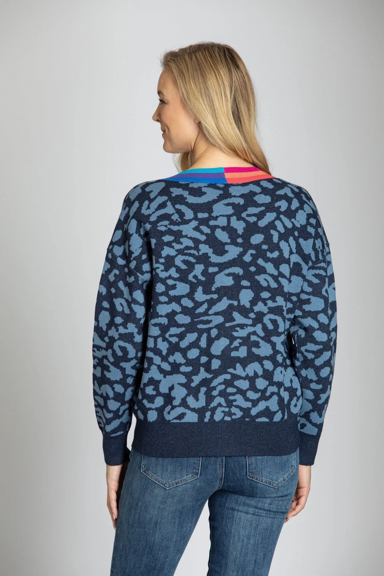 Indigo Leopard Sweater