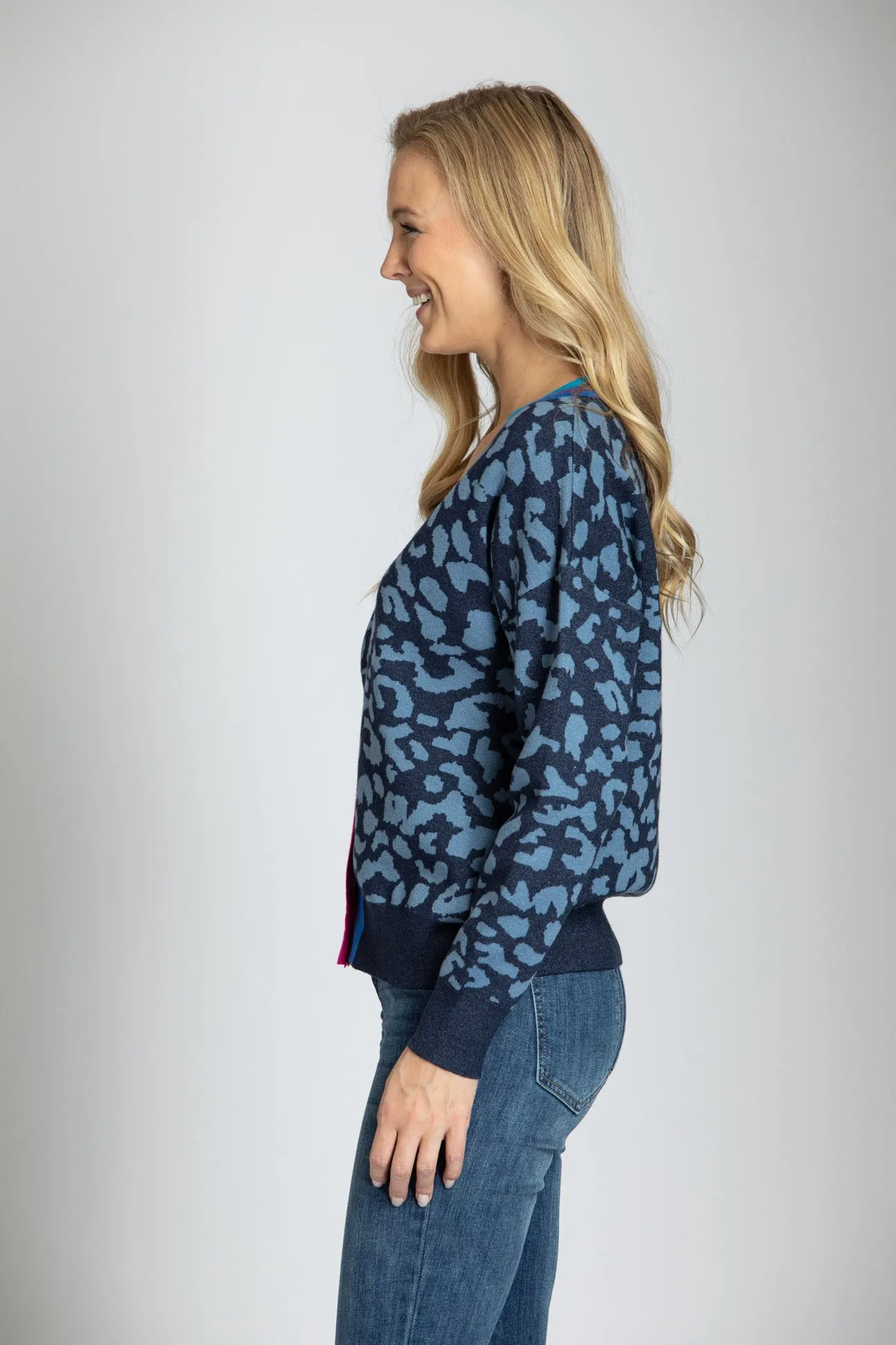 Indigo Leopard Sweater