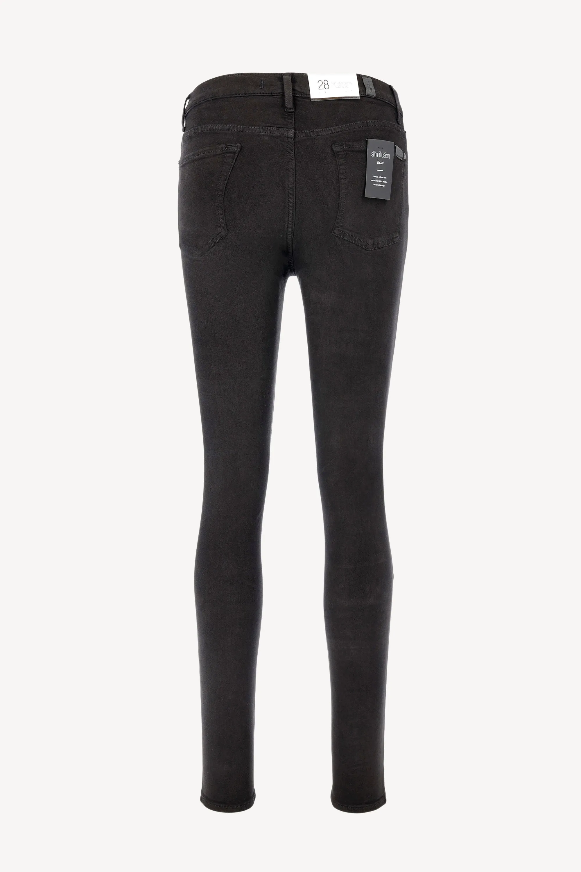 Jeans Skinny Slim Illusion in Schwarz