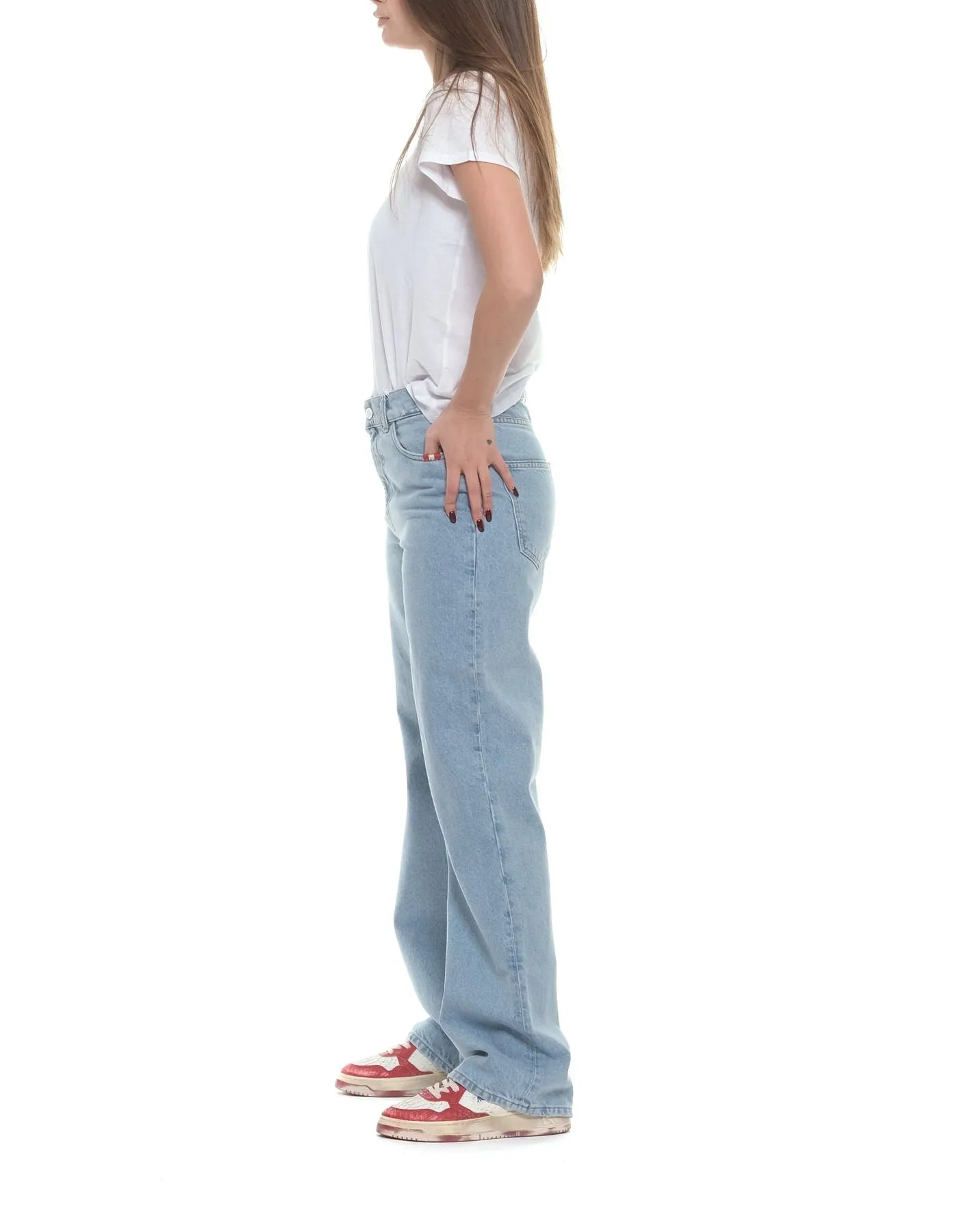 Jeans woman AMD019D4691813 BROKEN BLEACH Amish