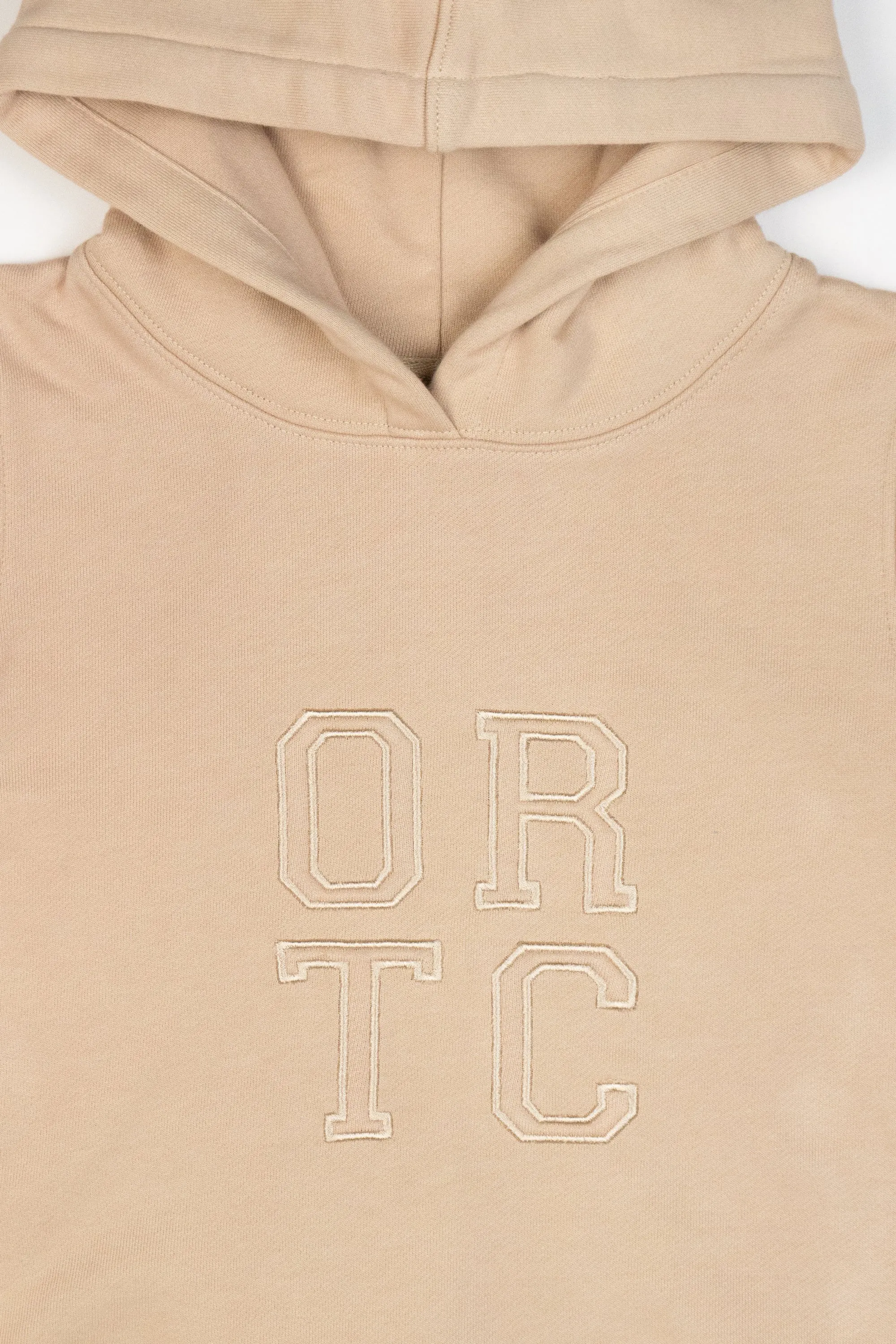 Jnr Stacked Logo Hoodie Taupe