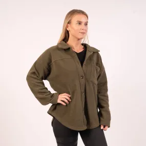 Khaki Fleece Shacket