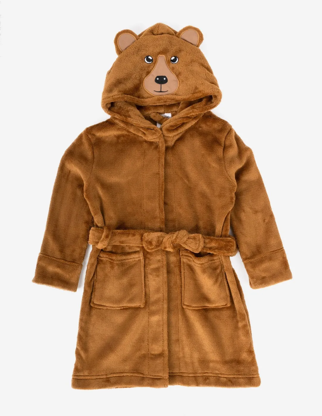 Kid's Fleece Hooded Bear Robe