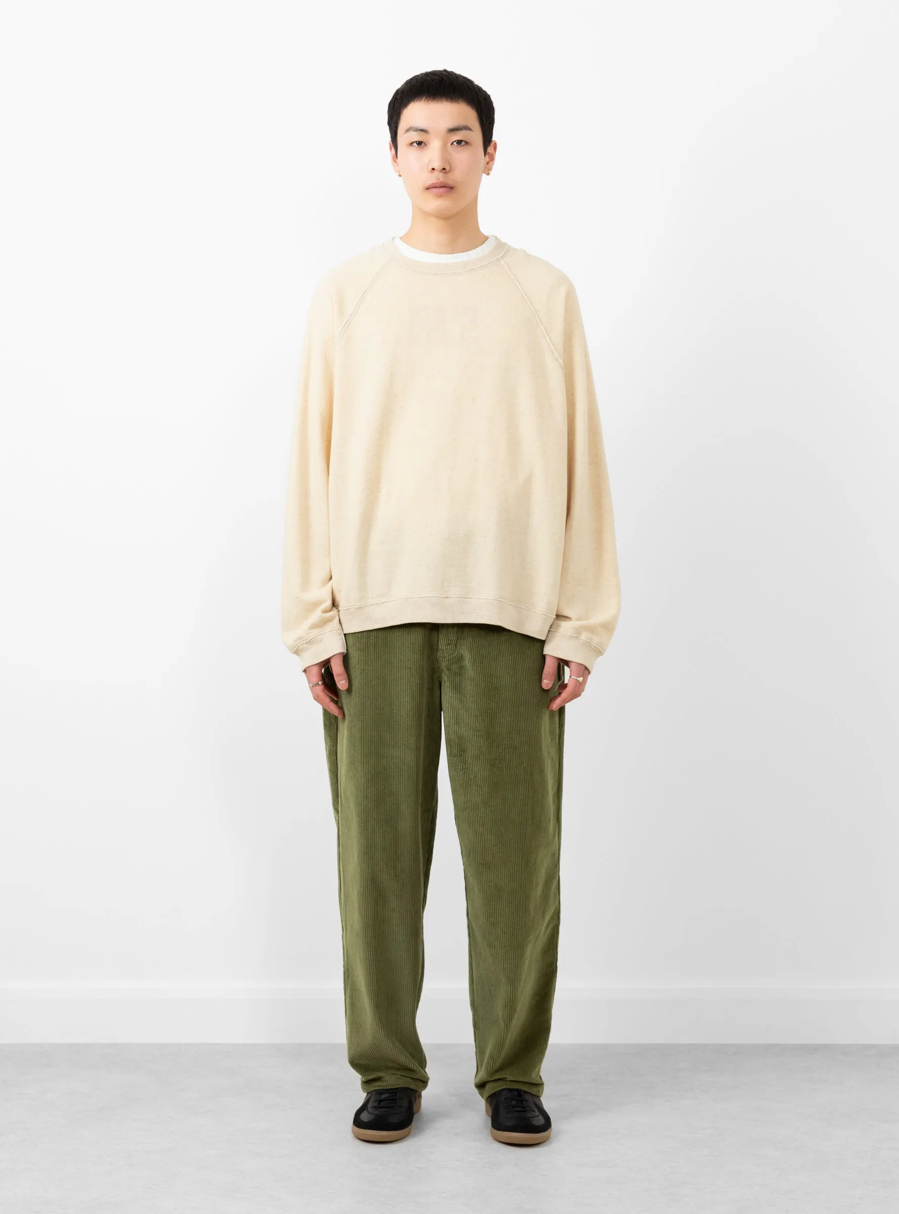 Linen Gauze Fleece Knit Ecru