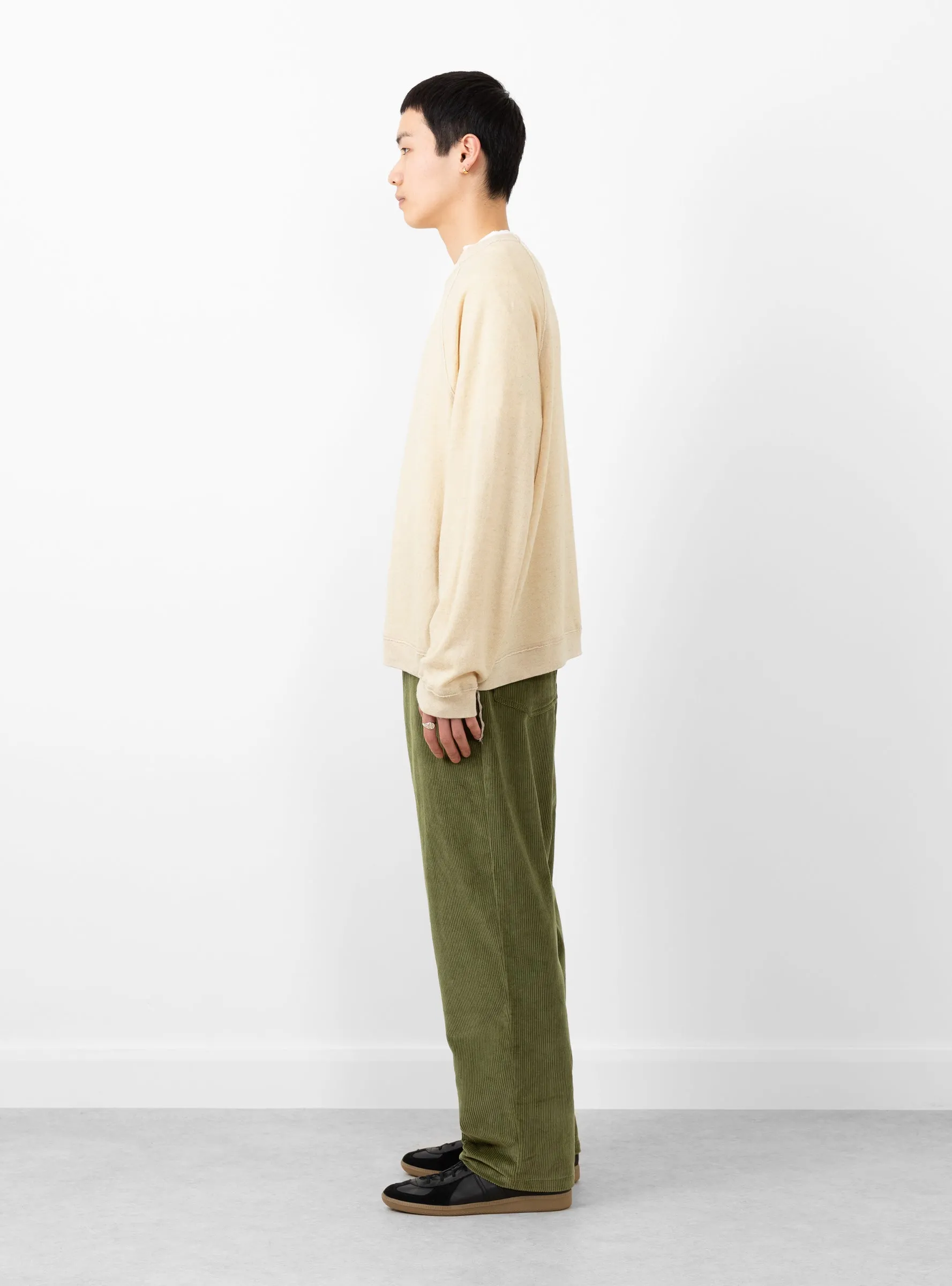 Linen Gauze Fleece Knit Ecru