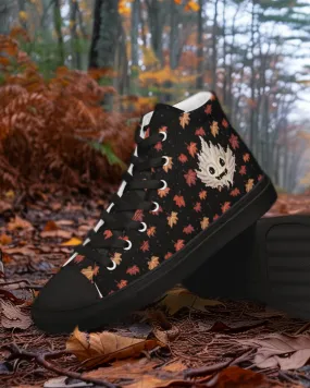 Maple Ghosty Women’s High Top Shoes - Vegan Dark Academia Sneakers - Comfortable Goth Trainers - Witchy Grunge Accessories