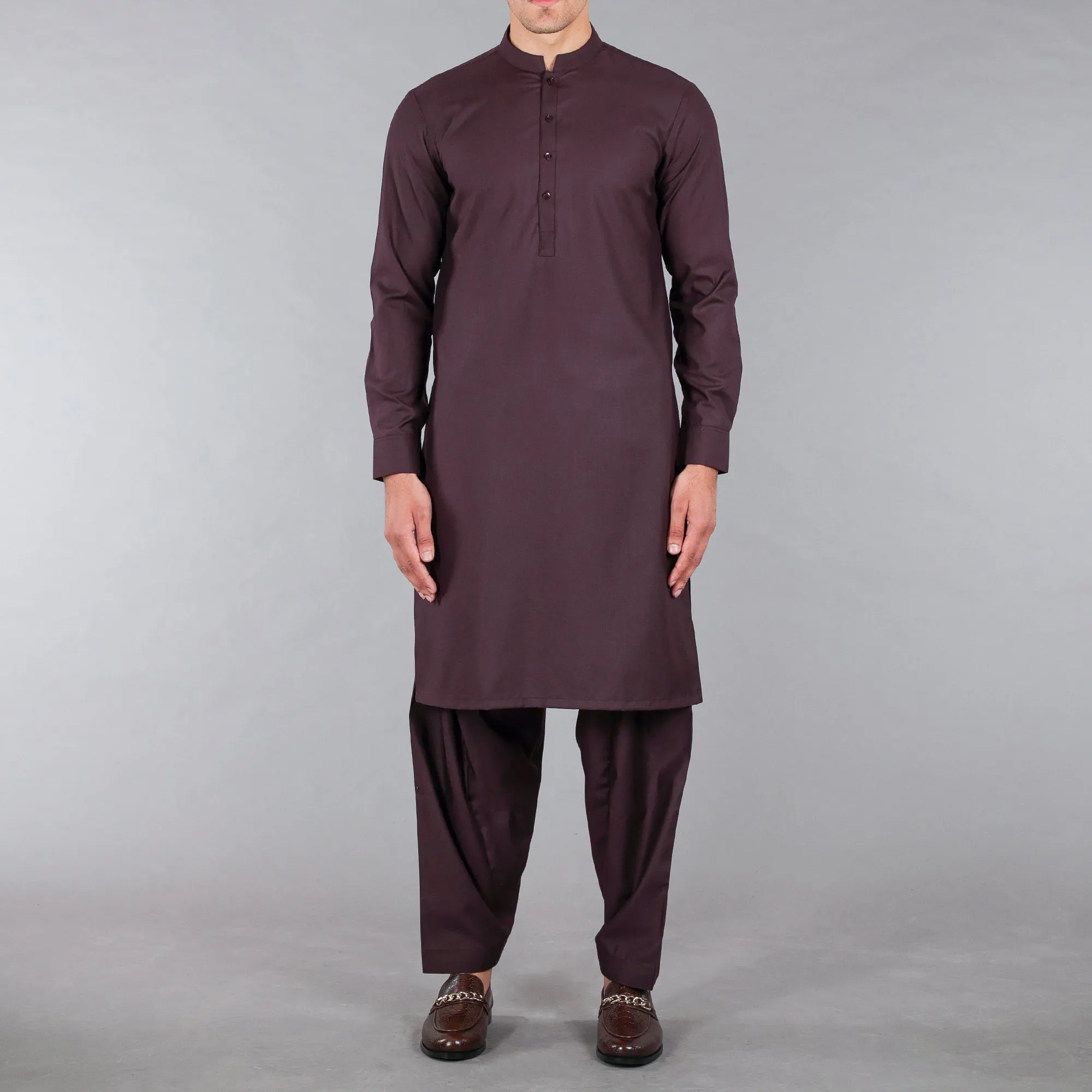 Maroon Shalwar Qameez