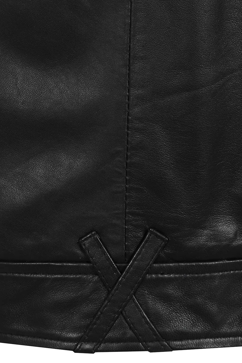 Men's Black Genuine Classic Stylish Leather Jacket  - 'PETER'