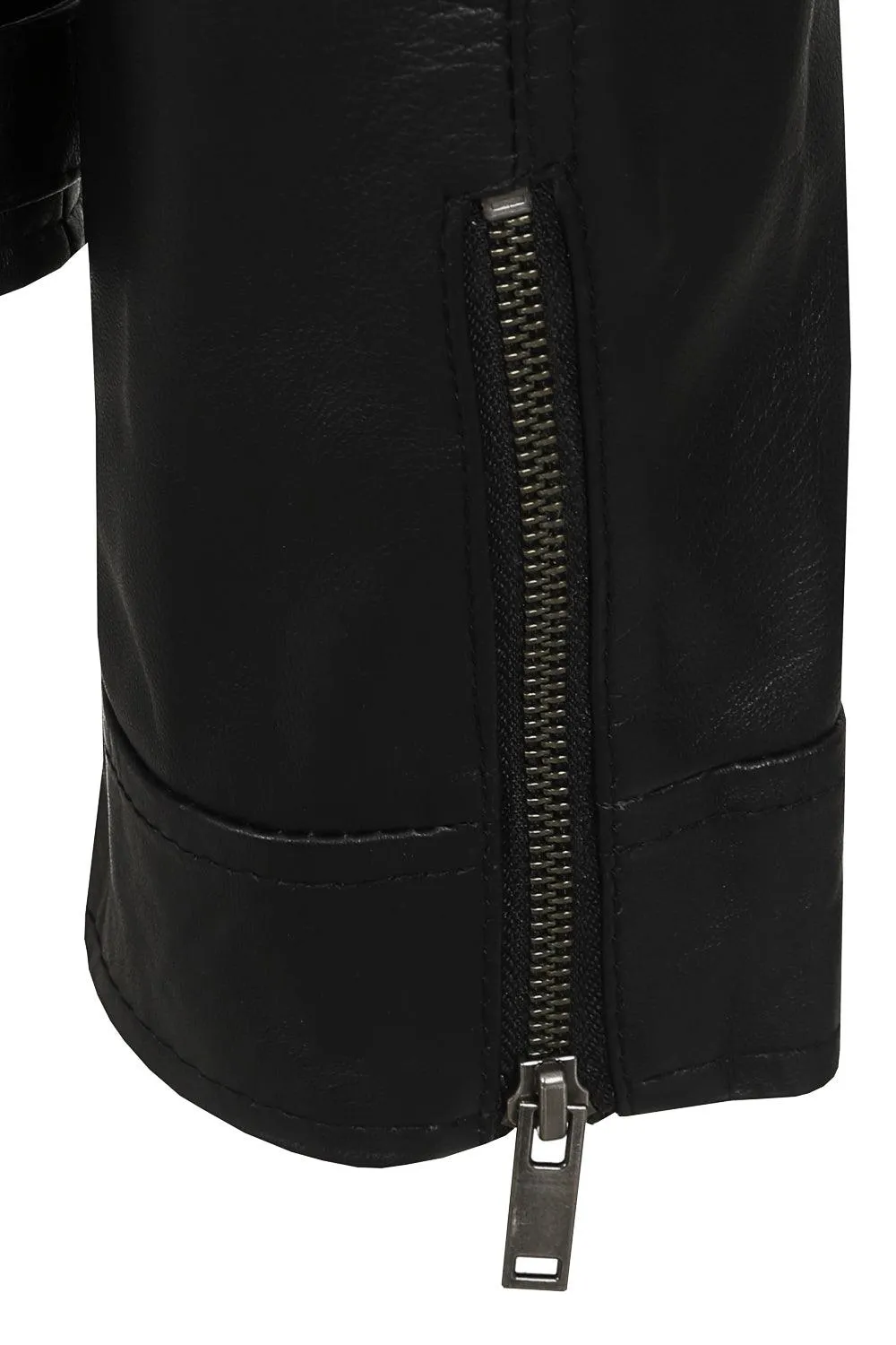 Men's Black Genuine Classic Stylish Leather Jacket  - 'PETER'