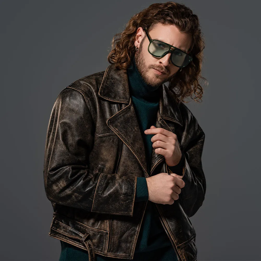 Men's Vintage Leather Jacket | KC Leather Signature Range - Sean