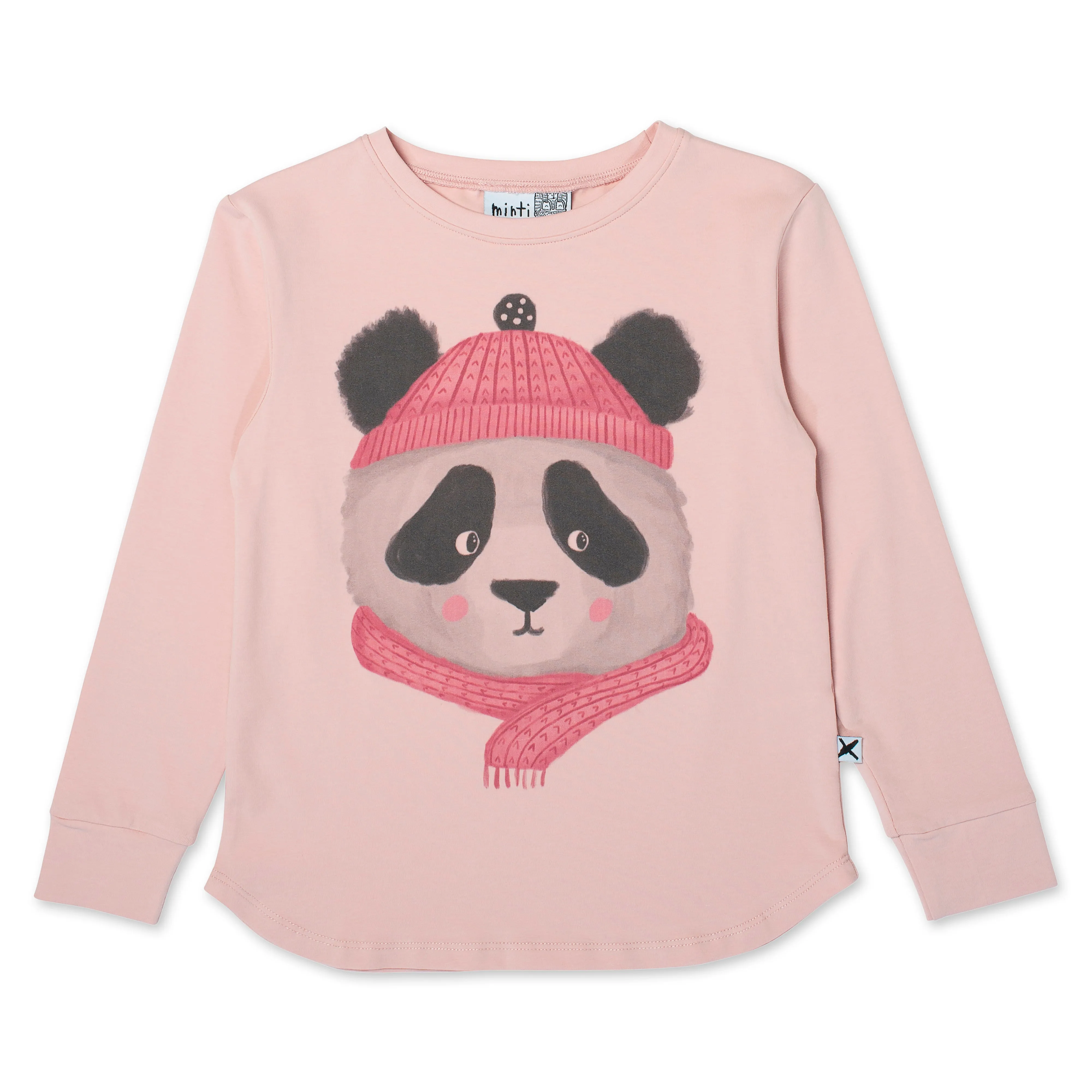 Minti Warm Panda Tee - Muted Pink