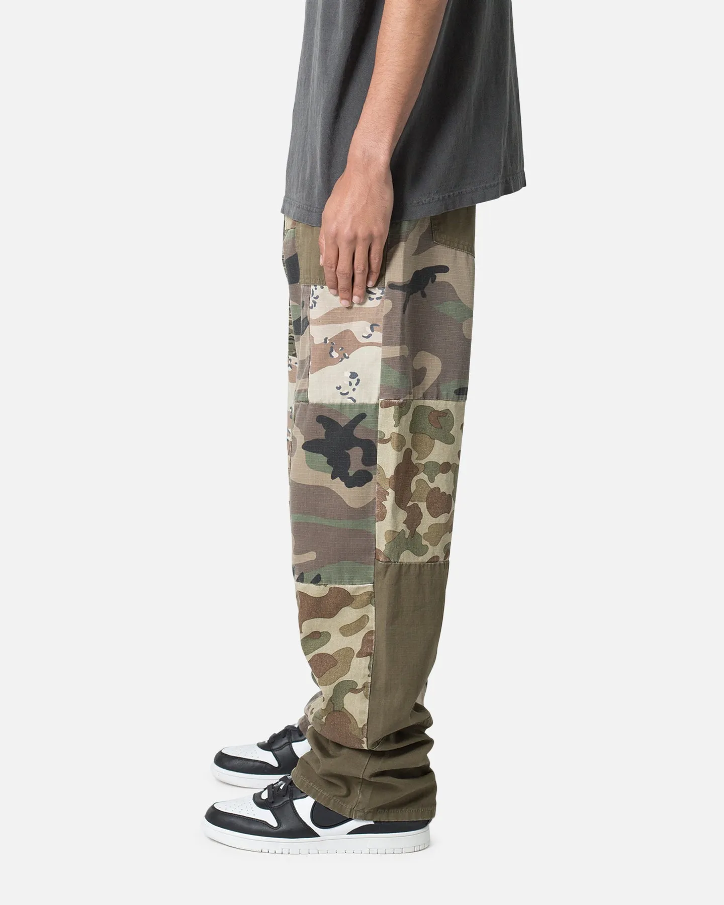 MNML Ultra Baggy Patchwork Denim Jeans Camo