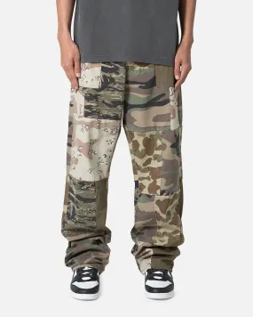 MNML Ultra Baggy Patchwork Denim Jeans Camo