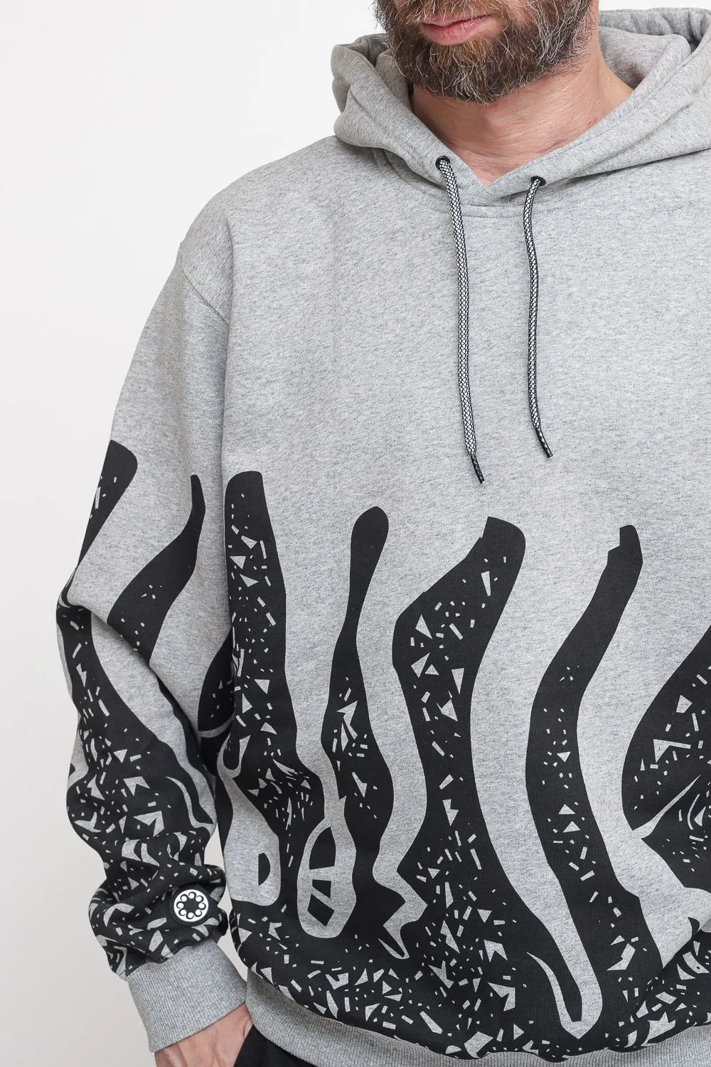 Octopus Stamp Hoodie - Light Grey