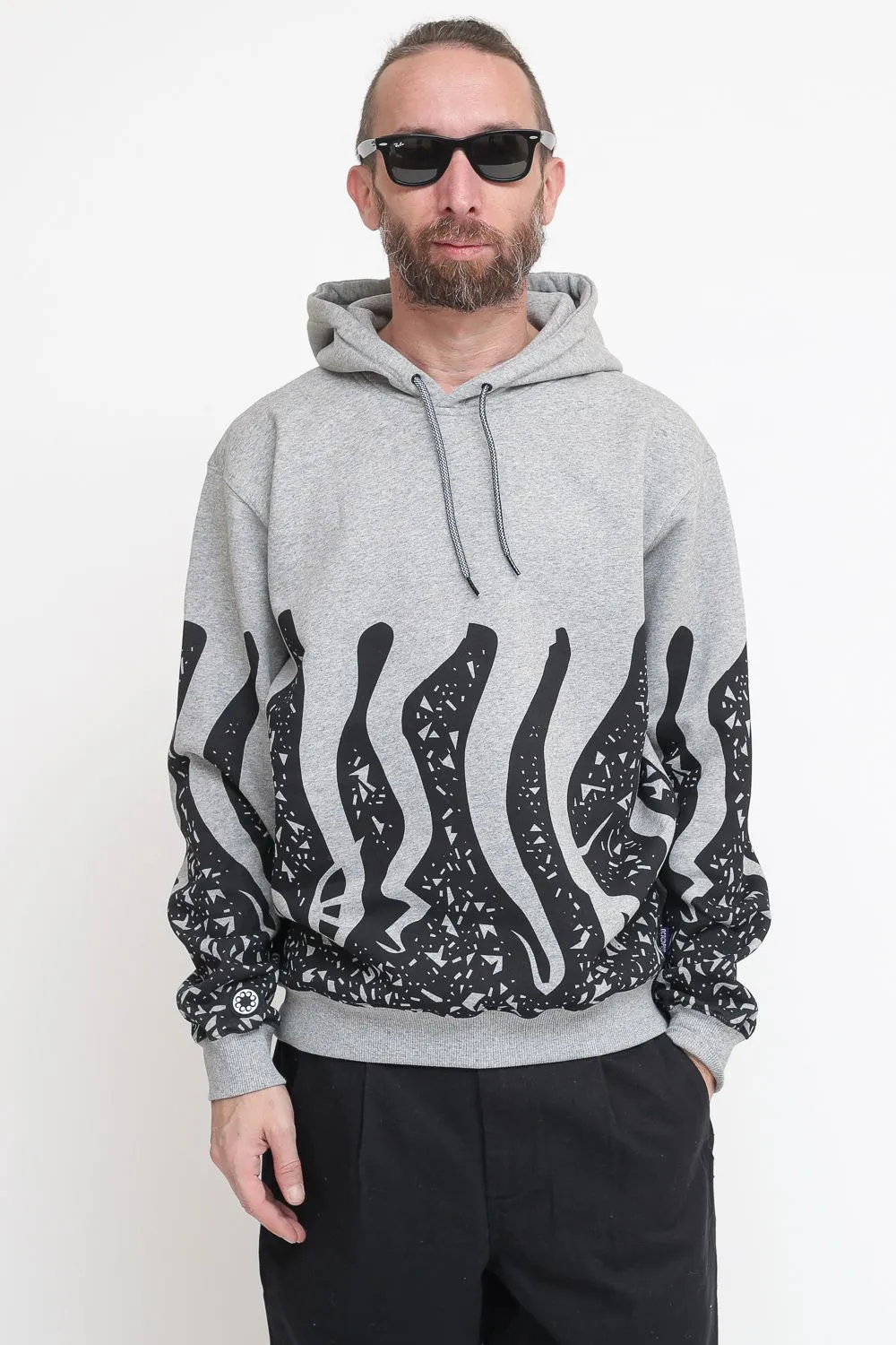 Octopus Stamp Hoodie - Light Grey