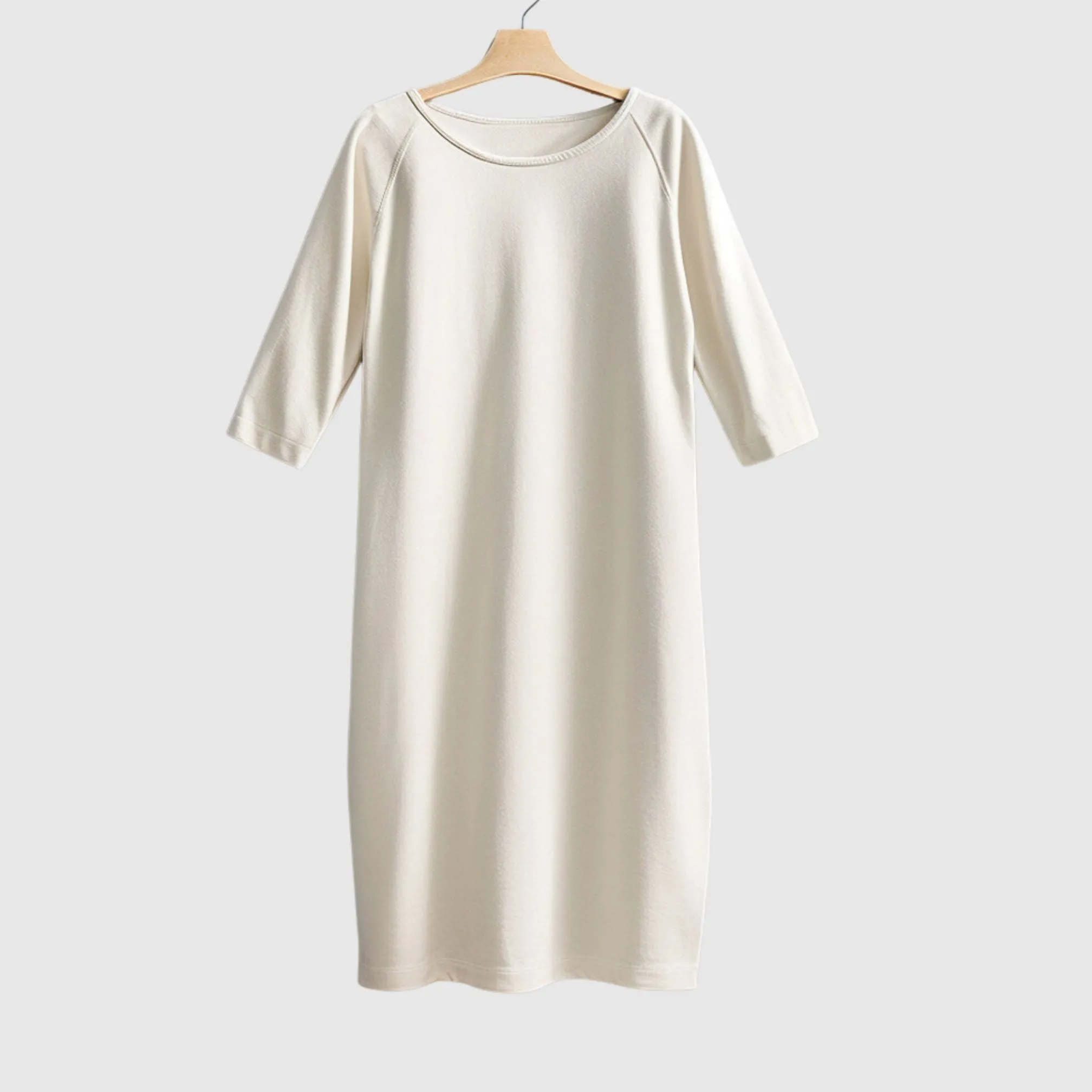 Organic cotton fleece shift dress