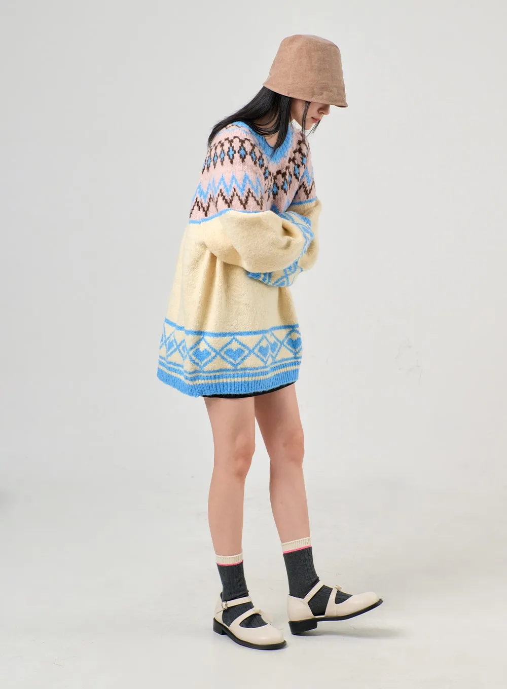 Oversized Knit Sweater OF405