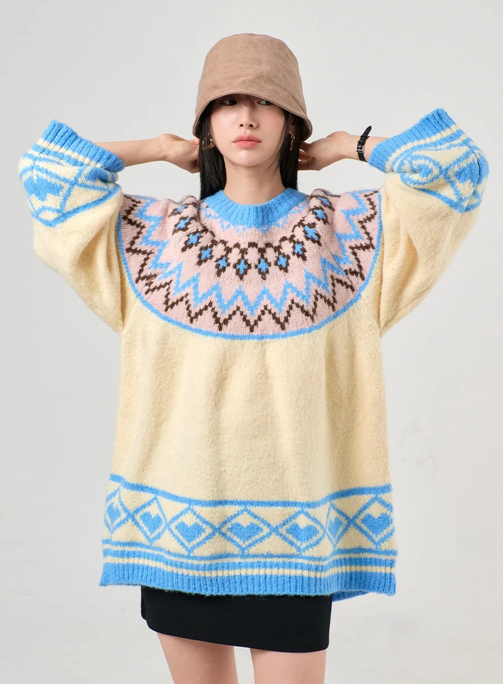 Oversized Knit Sweater OF405