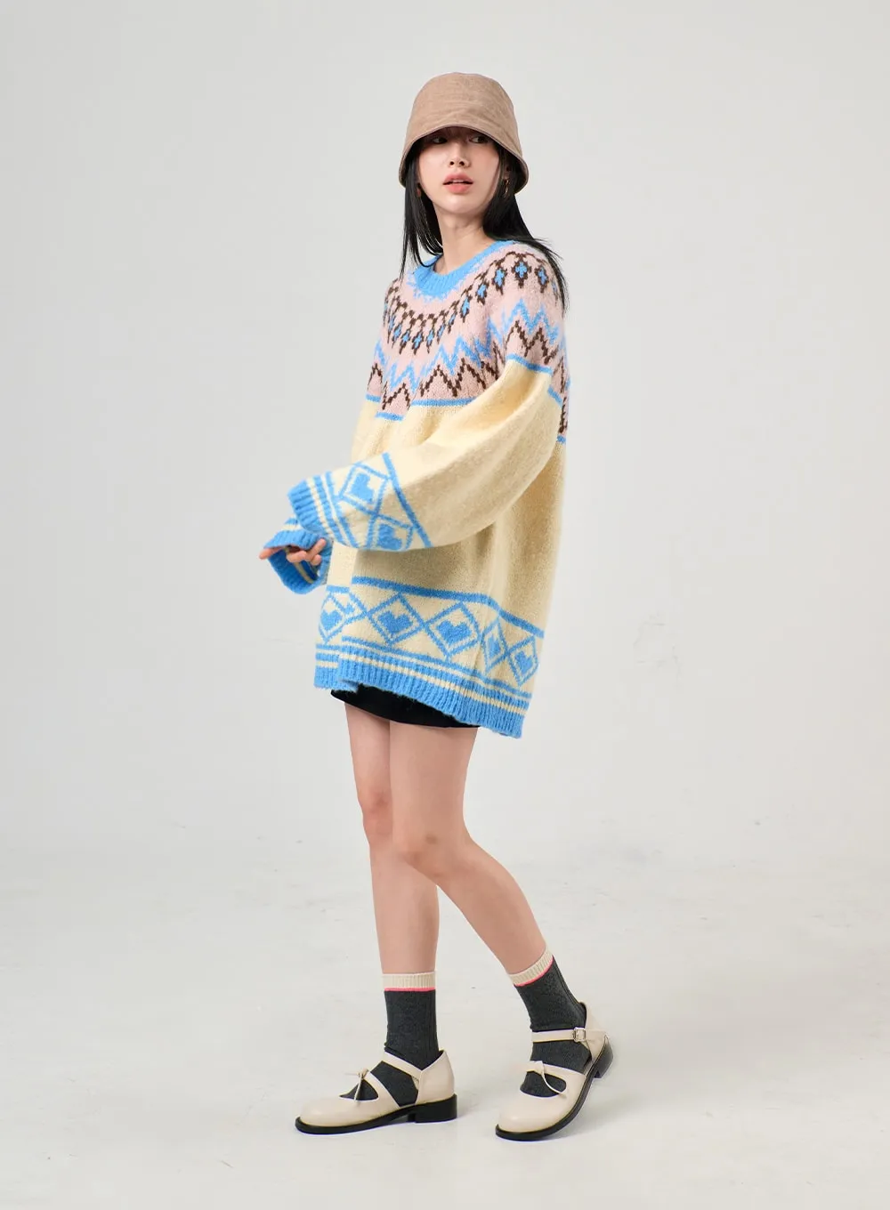 Oversized Knit Sweater OF405