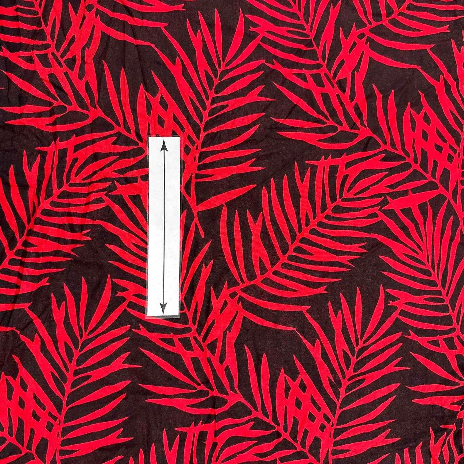 Palm Leaf Comfortable Red Rayon Hawaiian Fabric