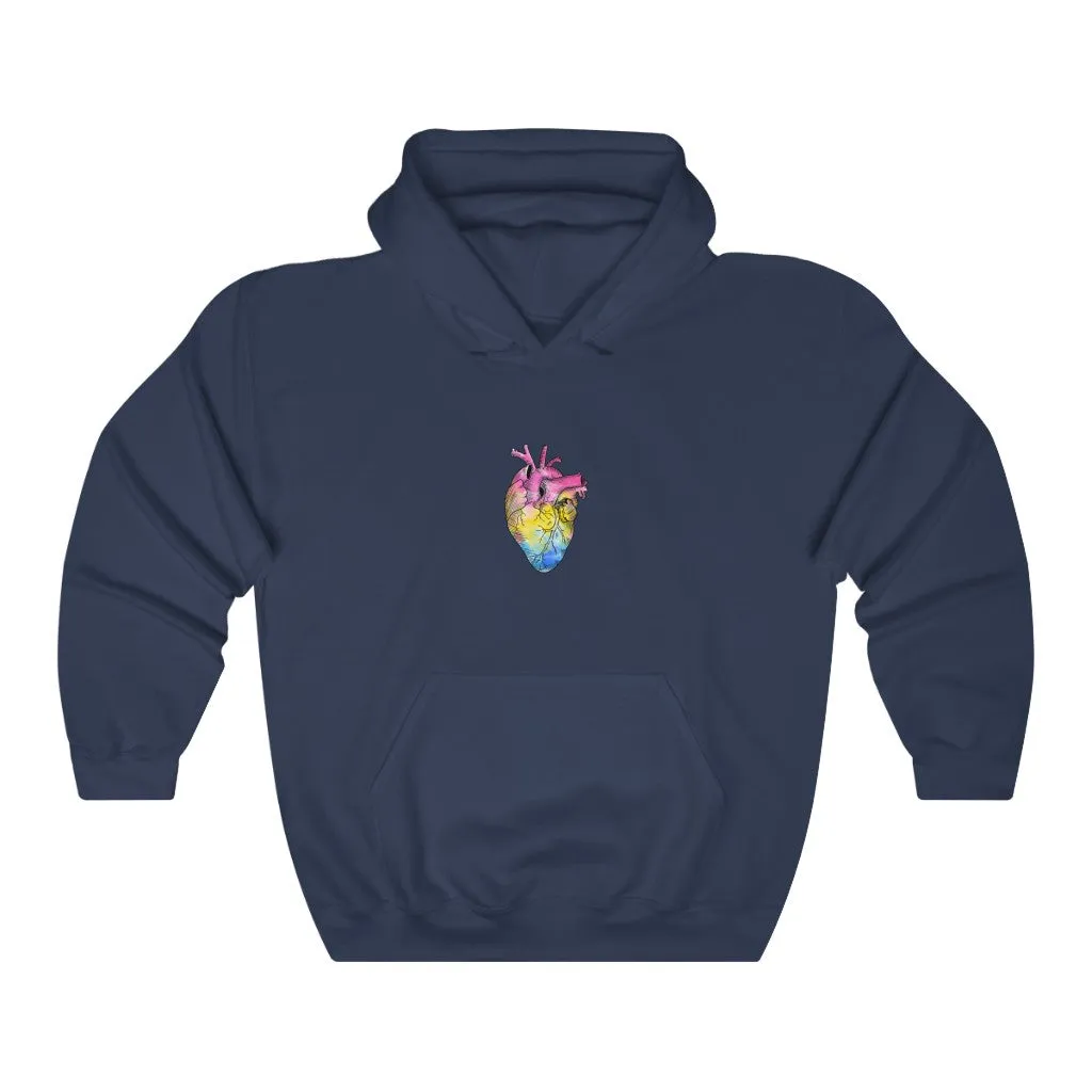 Pansexual Rainbow Proud at Heart Hoodie