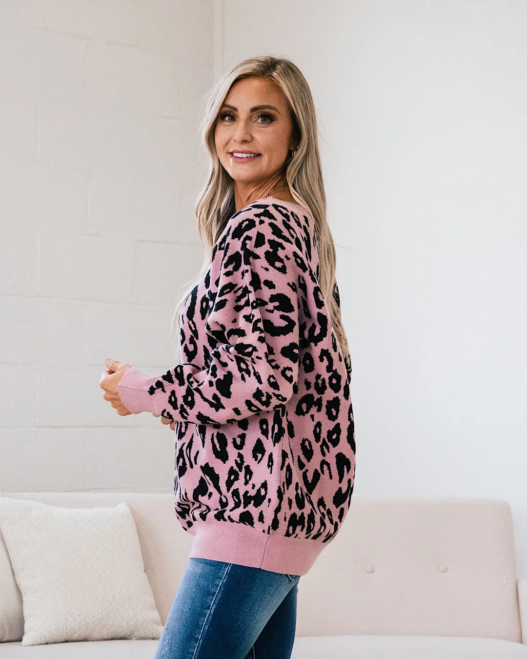 Rose Leopard Sweater