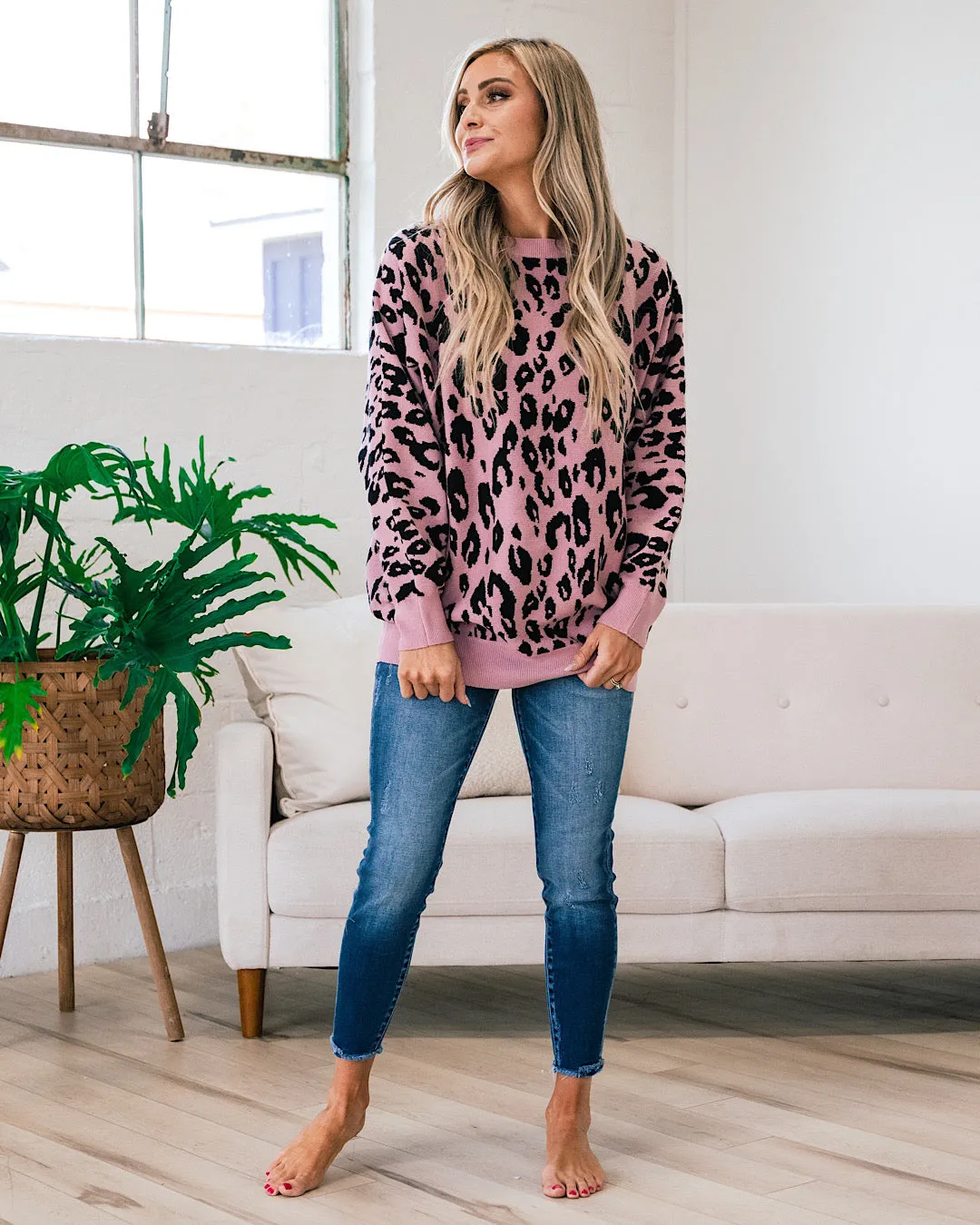 Rose Leopard Sweater